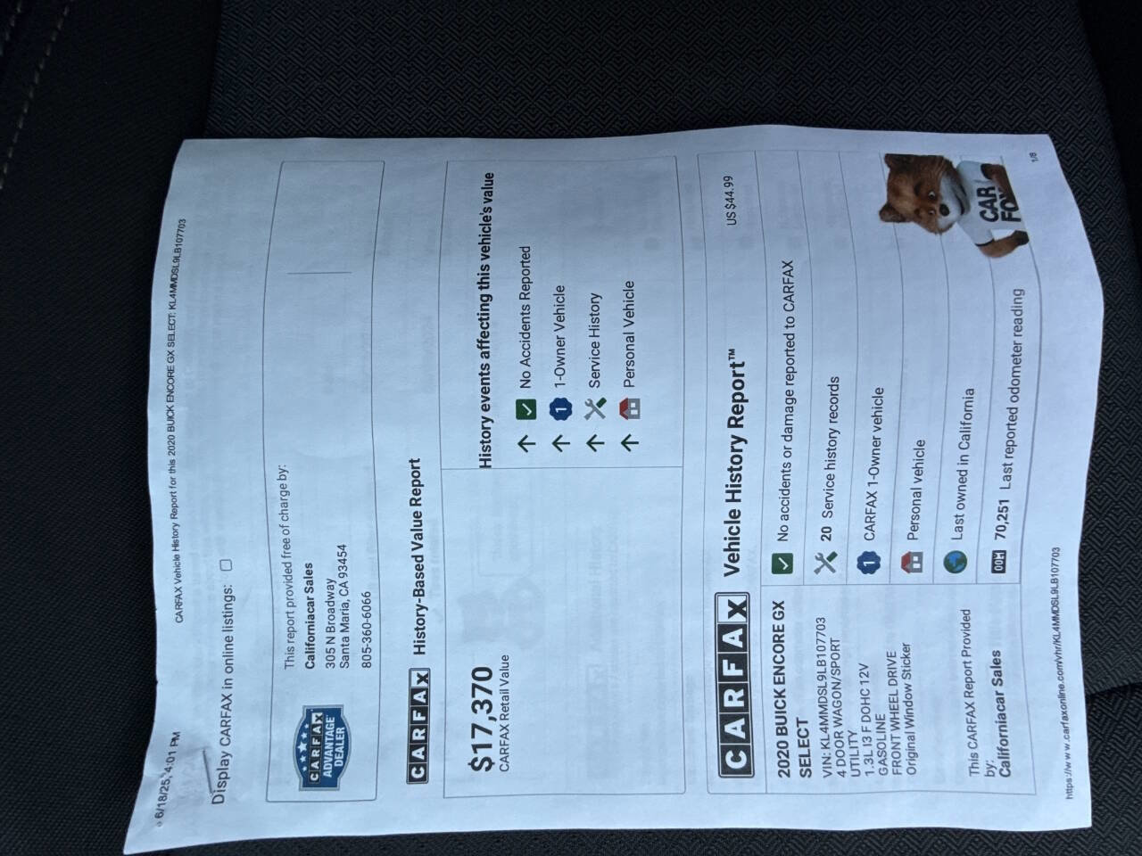 Used 2020 Buick Encore GX Select w/ Sport Touring Package FWD image 18