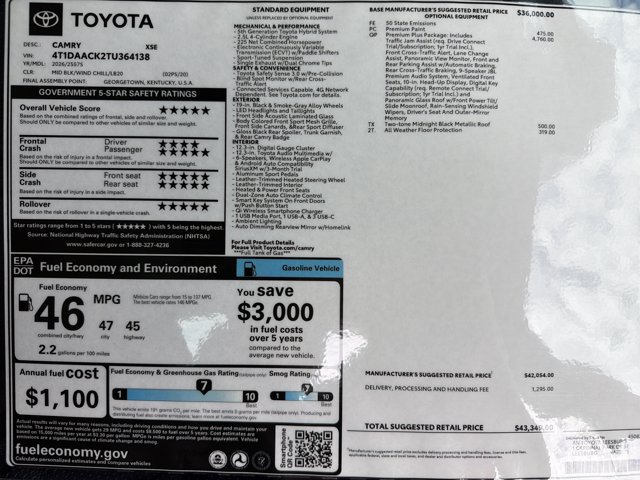 New 2026 Toyota Camry XSE FWD image 25
