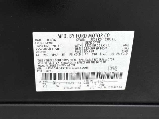Used 2016 Ford Explorer Sport w/ Equipment Group 401A AWD/4WD image 46