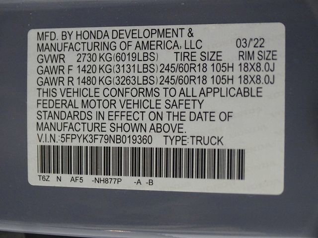 Used 2022 Honda Ridgeline RTL-E image 23