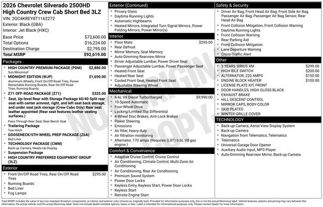 New 2026 Chevrolet Silverado 2500 High Country w/ High Country Premium Package image 37