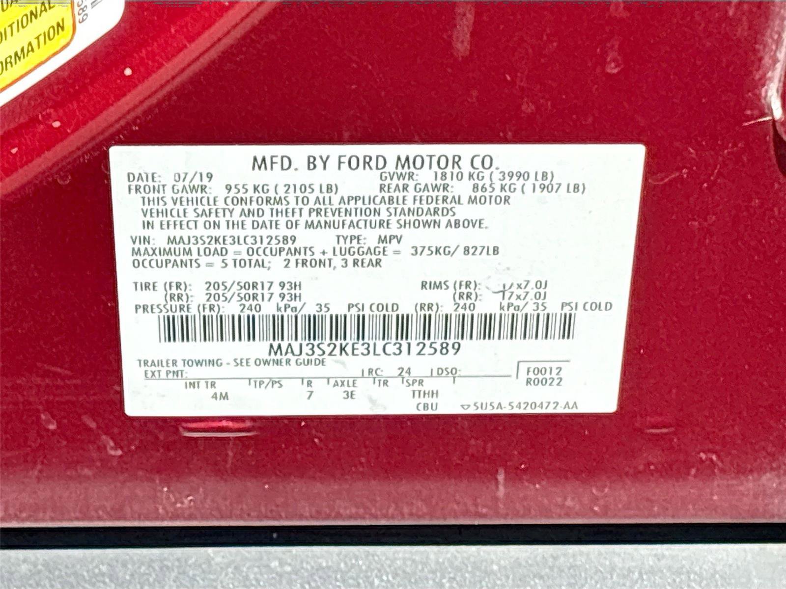 Used 2020 Ford EcoSport Titanium FWD image 32