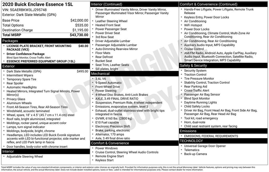 Used 2020 Buick Enclave Essence image 6