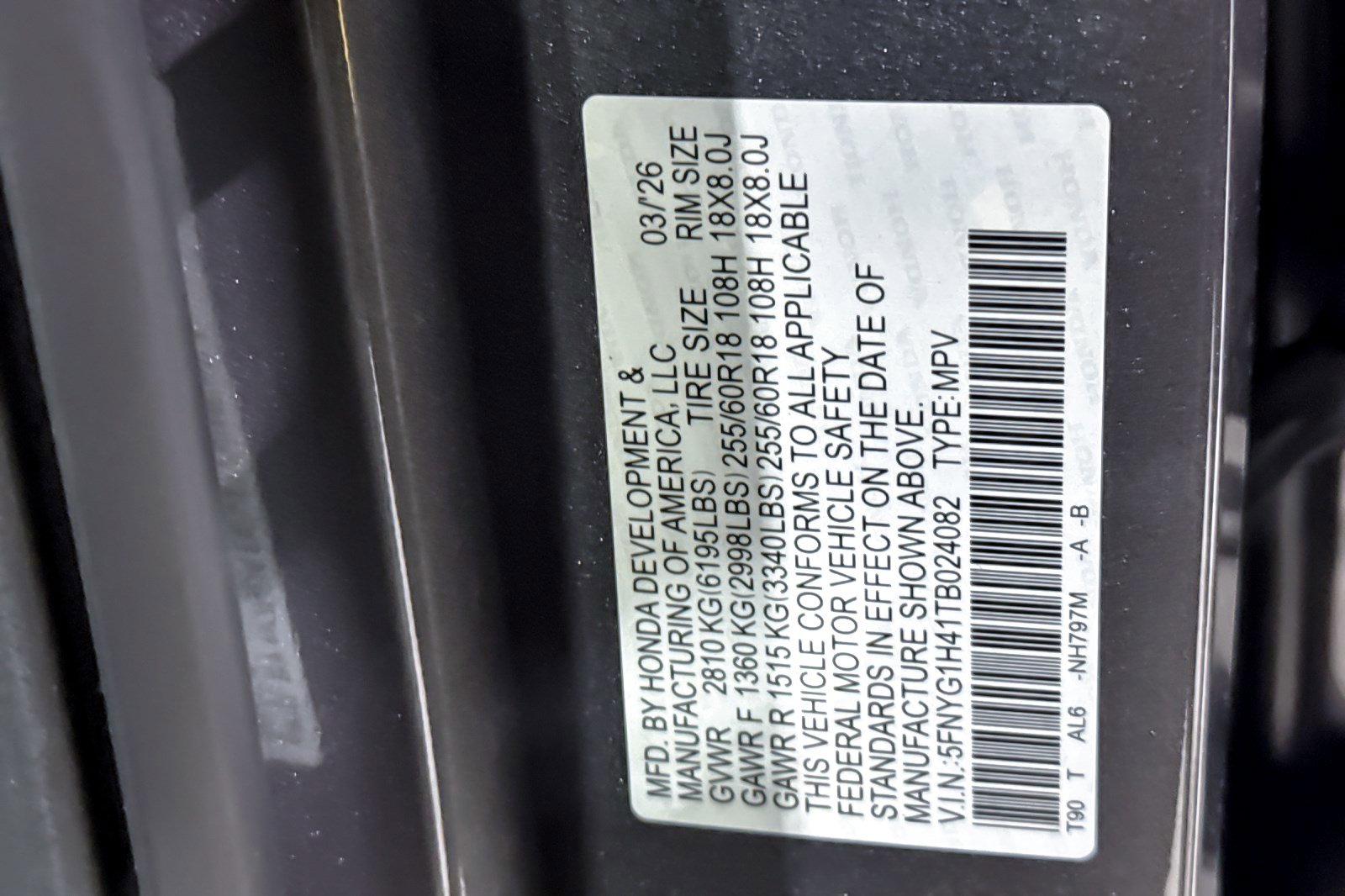 New 2026 Honda Pilot EX-L image 20