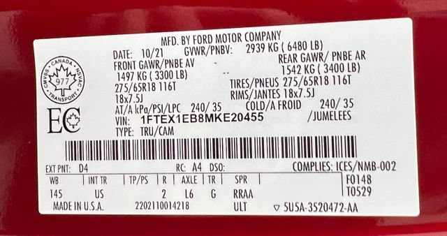 Used 2021 Ford F150 XLT w/ Equipment Group 301A Mid AWD/4WD image 60