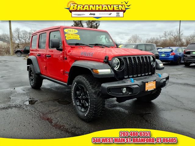 Certified 2023 Jeep Wrangler Willys 4xe w/ Sun & Screen Package