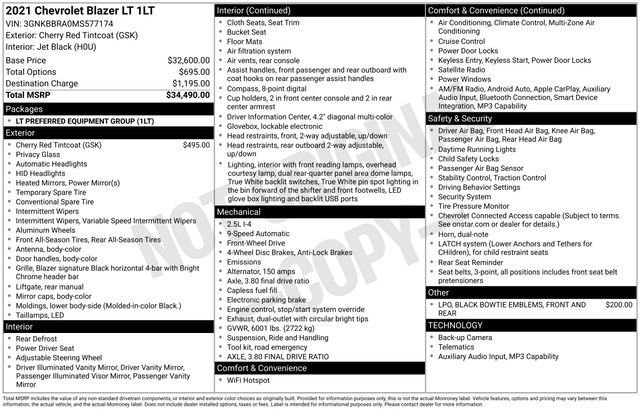 Used 2021 Chevrolet Blazer LT FWD image 7