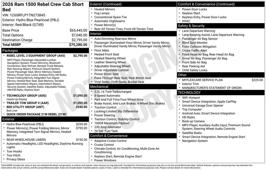 Used 2026 RAM 1500 Rebel w/ Rebel Level 2 Equipment Group AWD/4WD image 6
