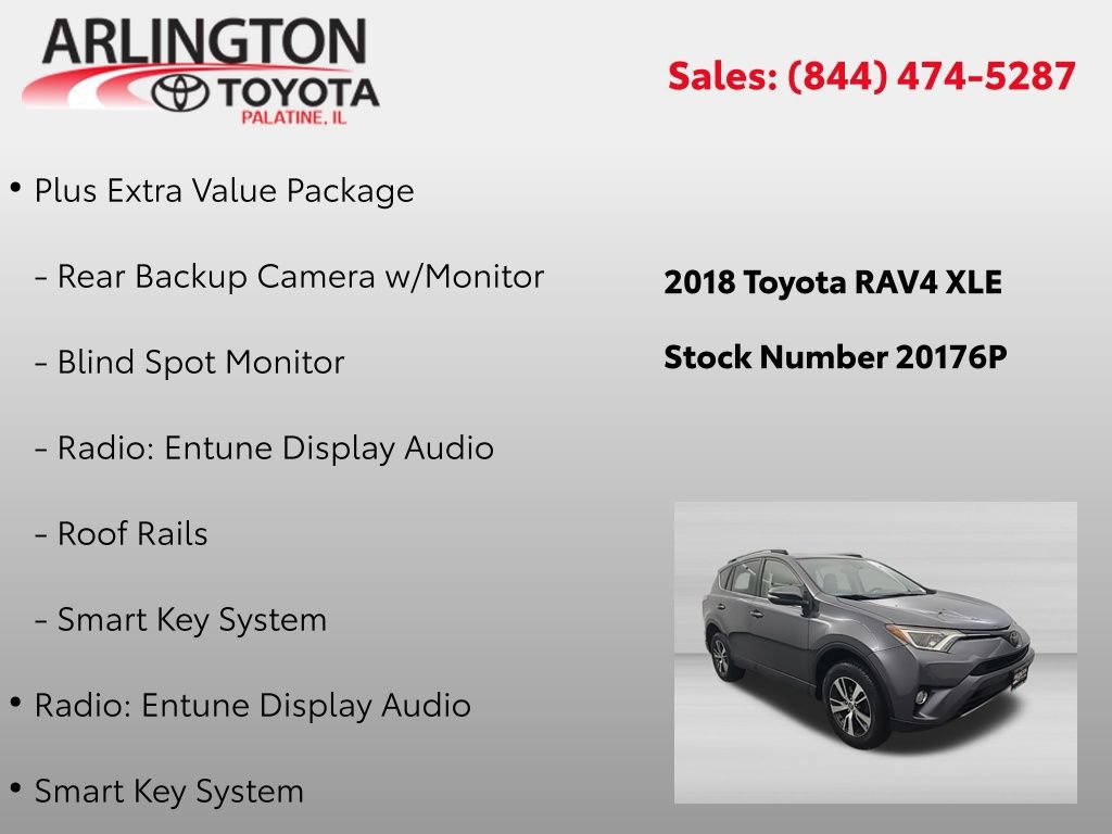 Used 2018 Toyota RAV4 XLE w/ Plus Extra Value Package FWD image 2