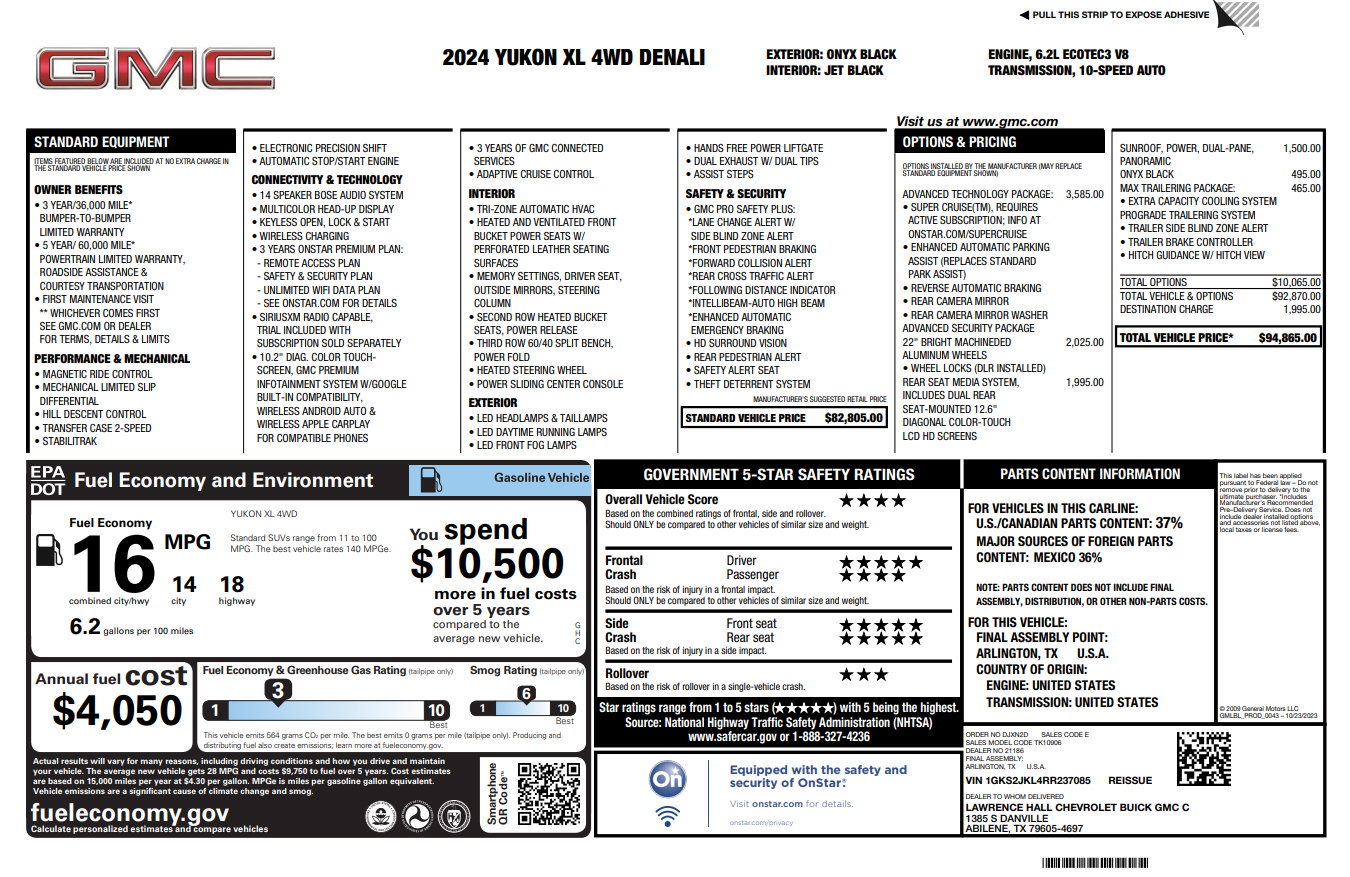 Used 2024 GMC Yukon XL Denali w/ Advanced Technology Package AWD/4WD image 35