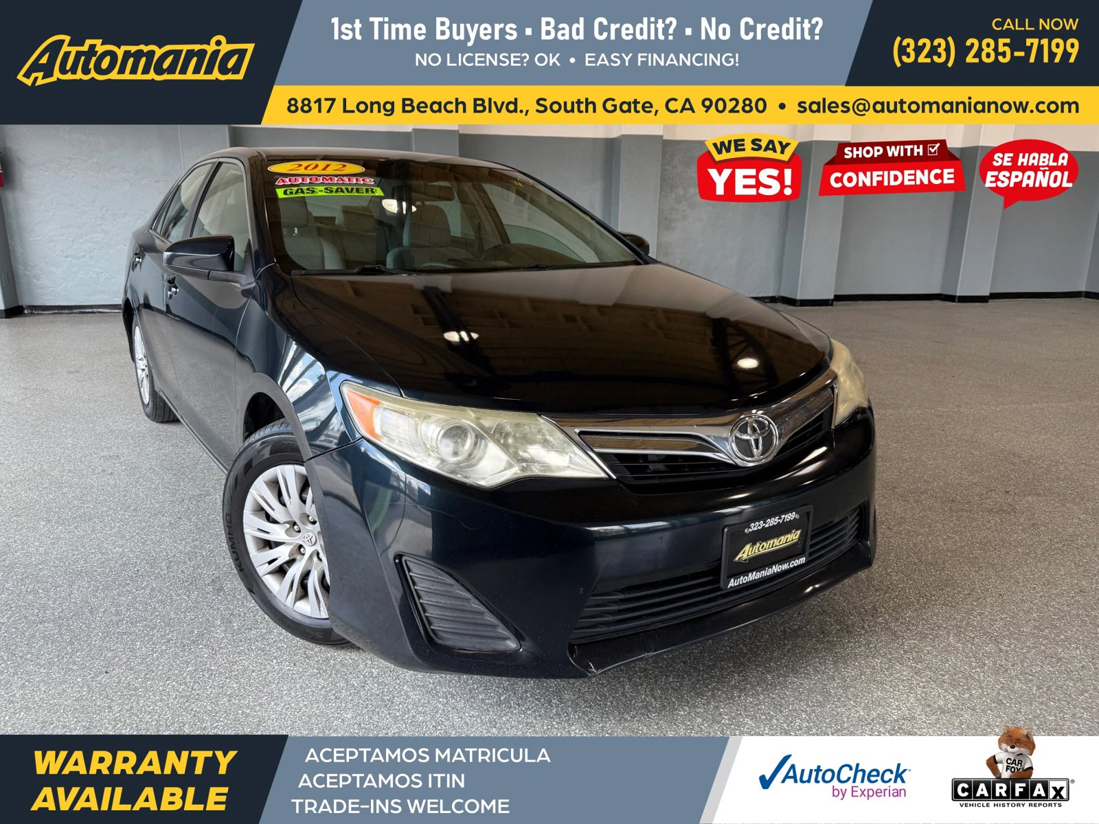 Used 2012 Toyota Camry LE
