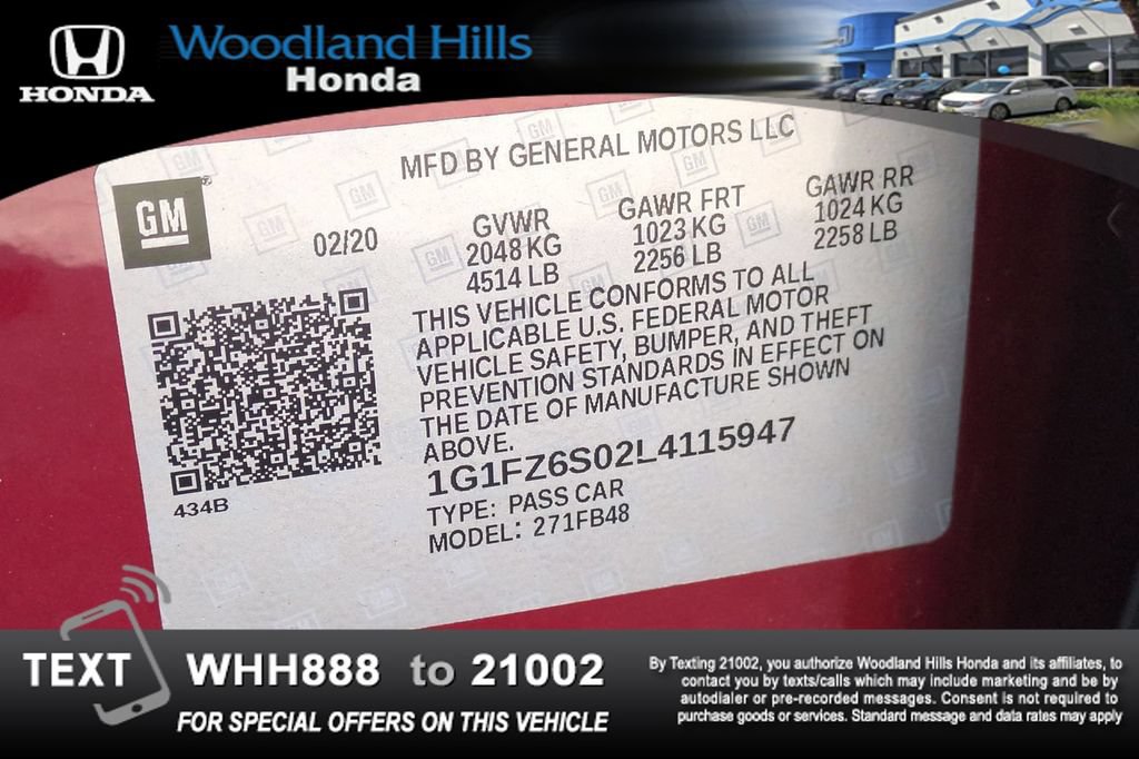 Used 2020 Chevrolet Bolt Premier w/ Infotainment Package FWD image 26