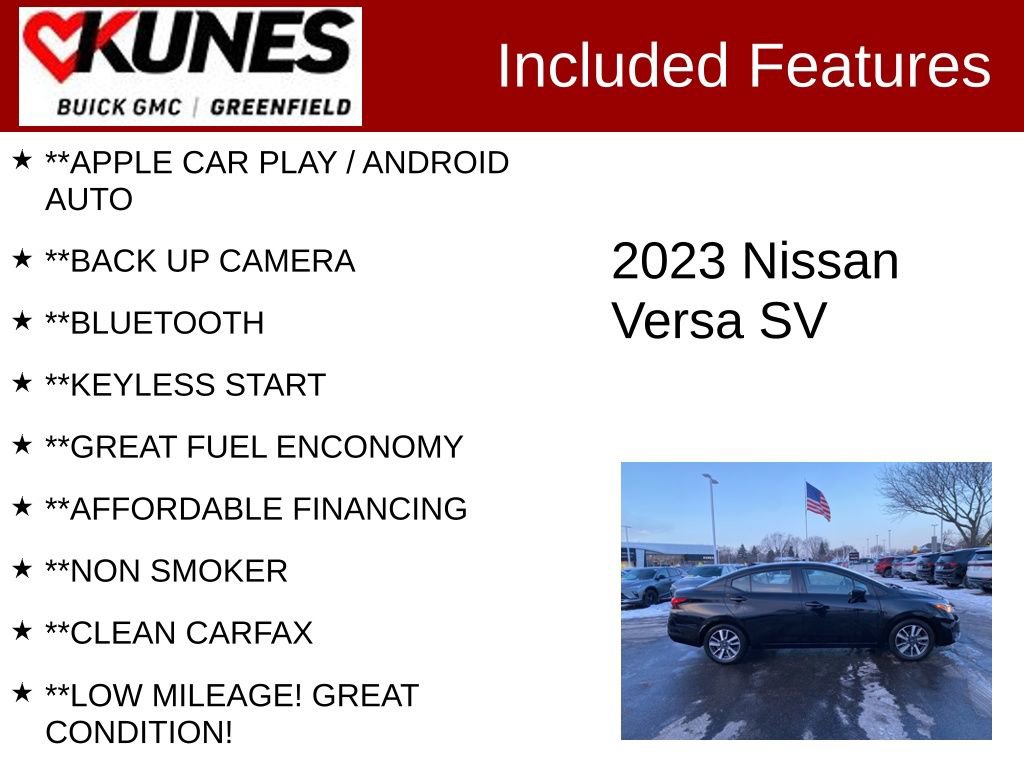 Used 2023 Nissan Versa SV image 2