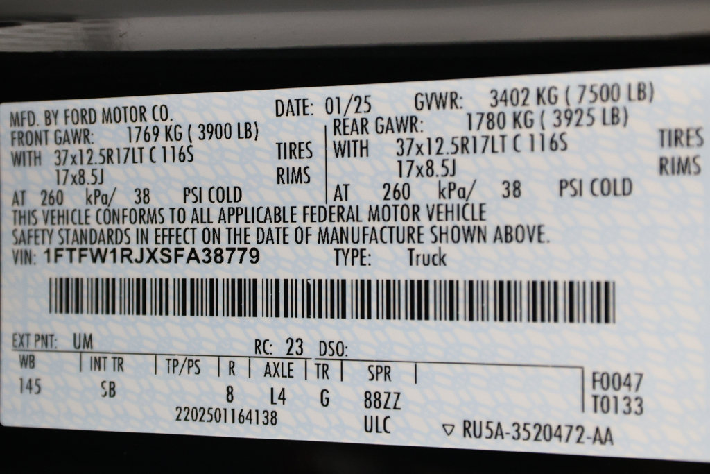 Used 2025 Ford F150 Raptor w/ Equipment Group 803A Raptor R AWD/4WD image 51