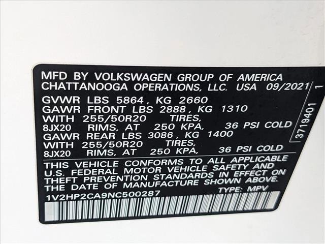 Used 2022 Volkswagen Atlas SE w/ Black Wheel Package image 25