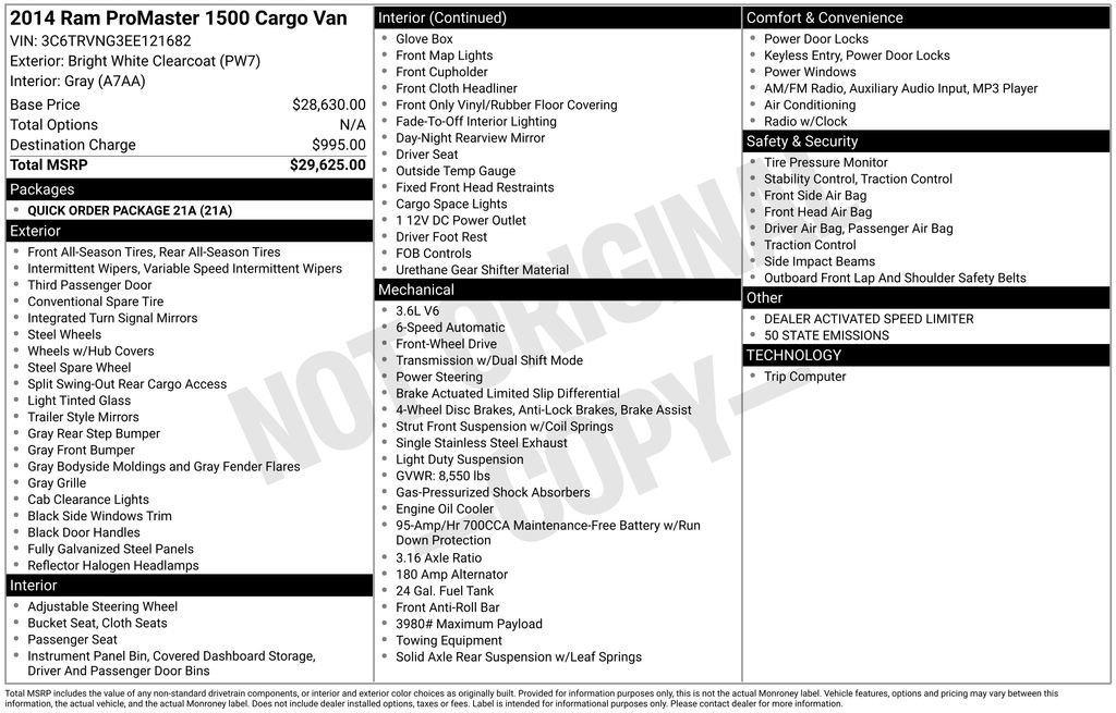 Used 2014 RAM ProMaster 1500 image 28