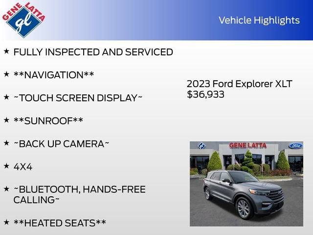 Certified 2023 Ford Explorer XLT w/ Equipment Group 202A AWD/4WD image 35