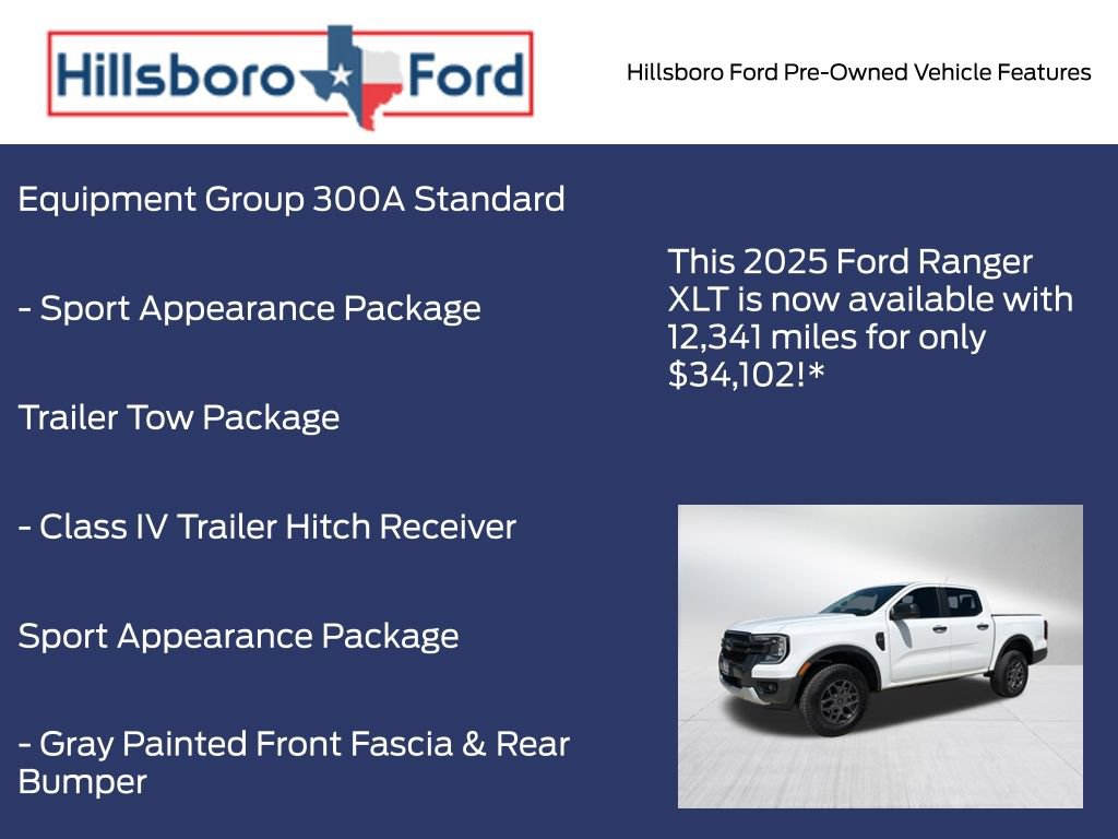 Used 2025 Ford Ranger XLT w/ Trailer Tow Package RWD image 3