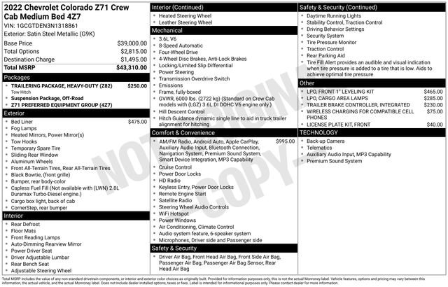 Used 2022 Chevrolet Colorado Z71 AWD/4WD image 22