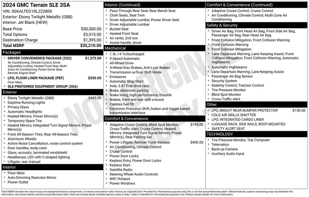 Certified 2024 GMC Terrain SLE w/ Driver Convenience Package image 6