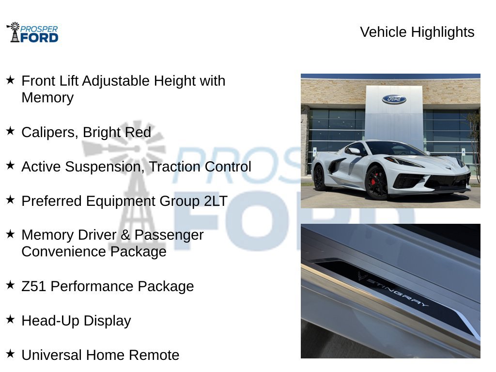 Used 2021 Chevrolet Corvette Stingray Preferred Cpe w/ Z51 Performance Package RWD image 5