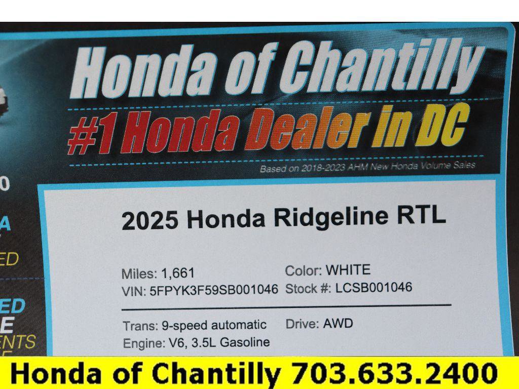 Used 2025 Honda Ridgeline RTL image 33