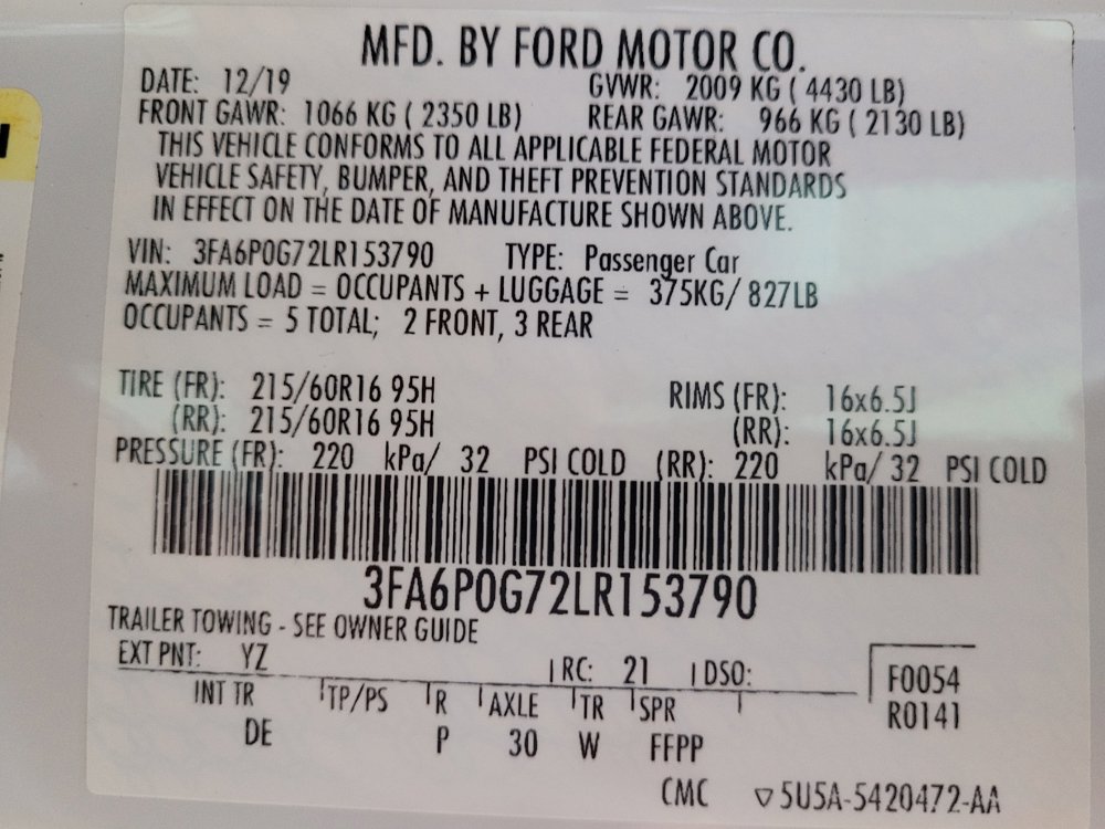 Used 2020 Ford Fusion S FWD image 33