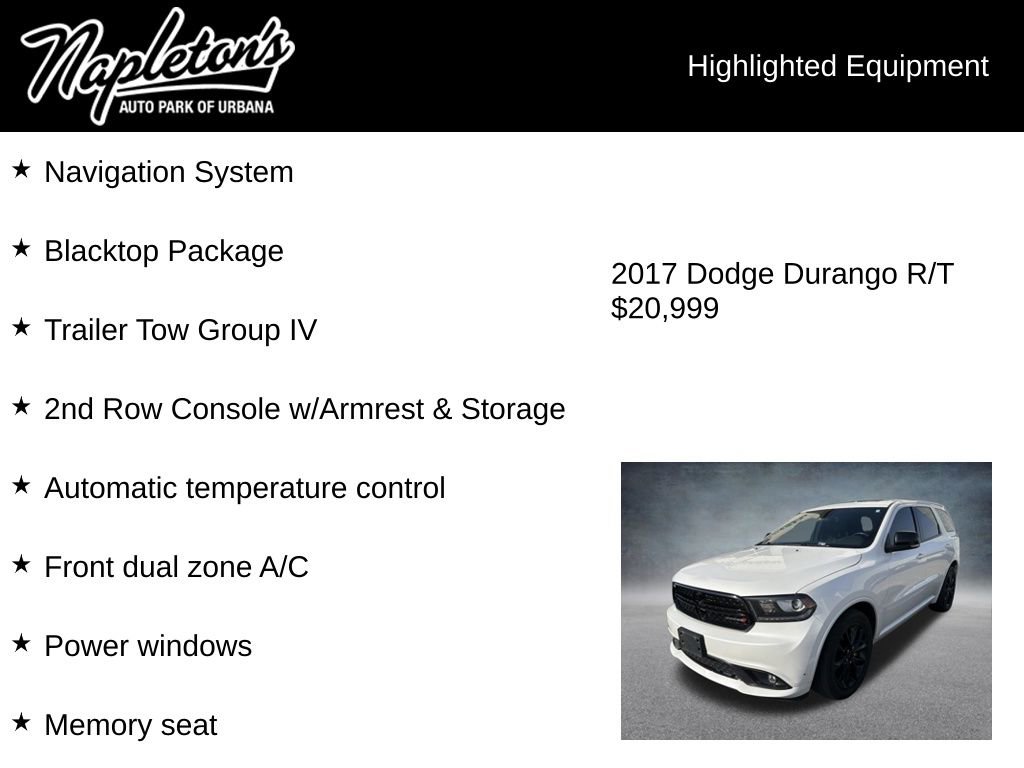 Used 2017 Dodge Durango R/T w/ Trailer Tow Group IV image 4