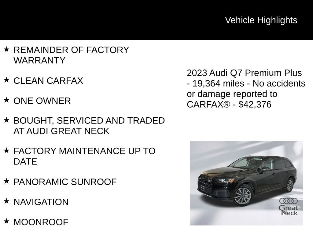 Used 2023 Audi Q7 2.0T Premium Plus w/ Premium Plus Package AWD/4WD image 9