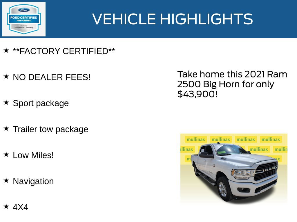 Used 2021 RAM 2500 Big Horn w/ Level 1 Equipment Group AWD/4WD image 12