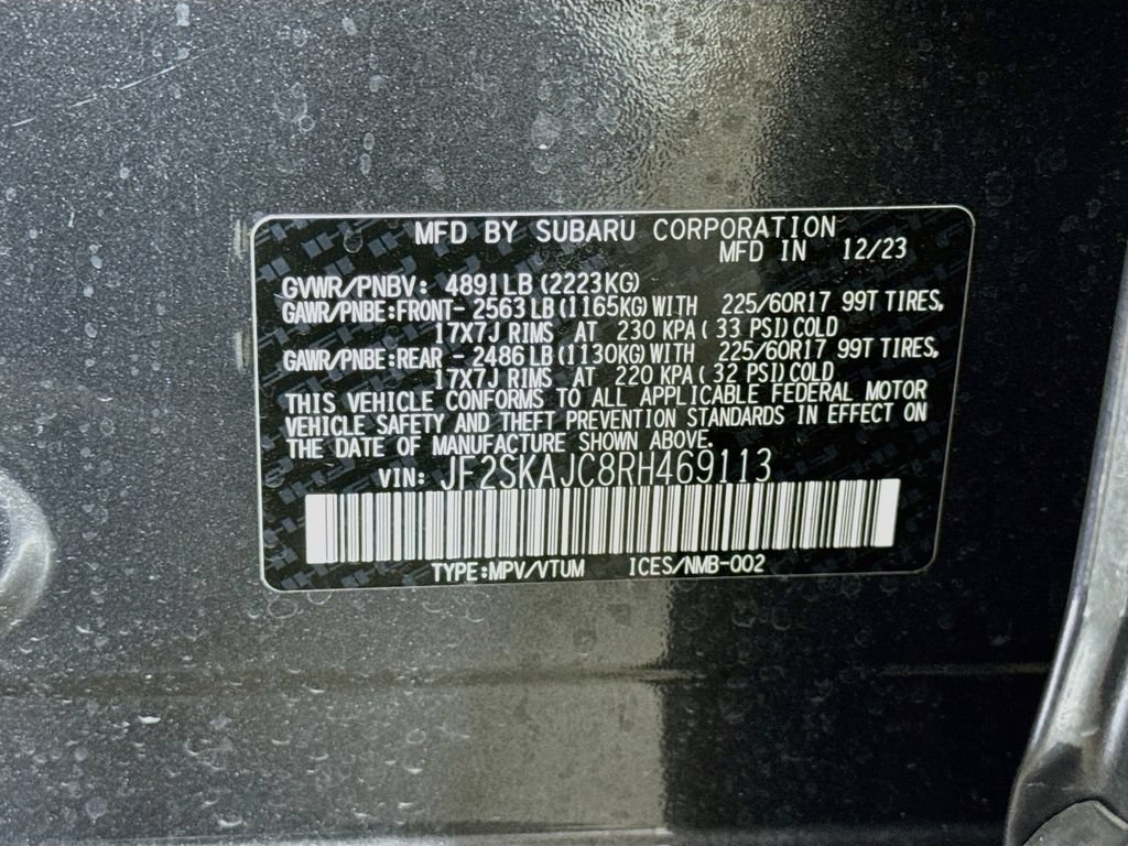 Certified 2024 Subaru Forester Wilderness AWD/4WD image 43