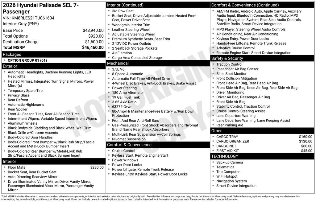 New 2026 Hyundai Palisade SEL image 27