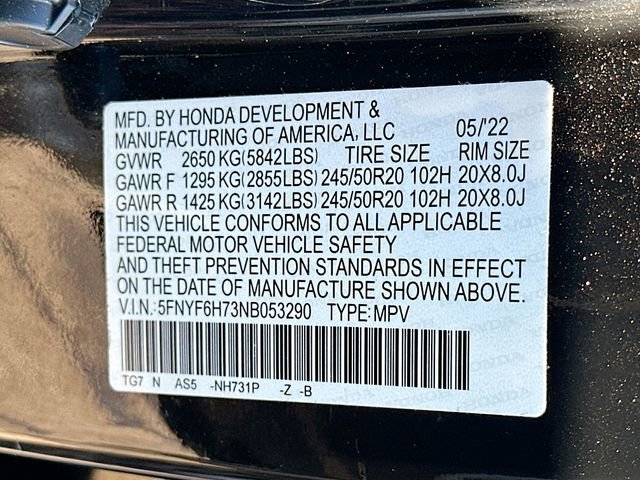 Used 2022 Honda Pilot Black Edition image 35
