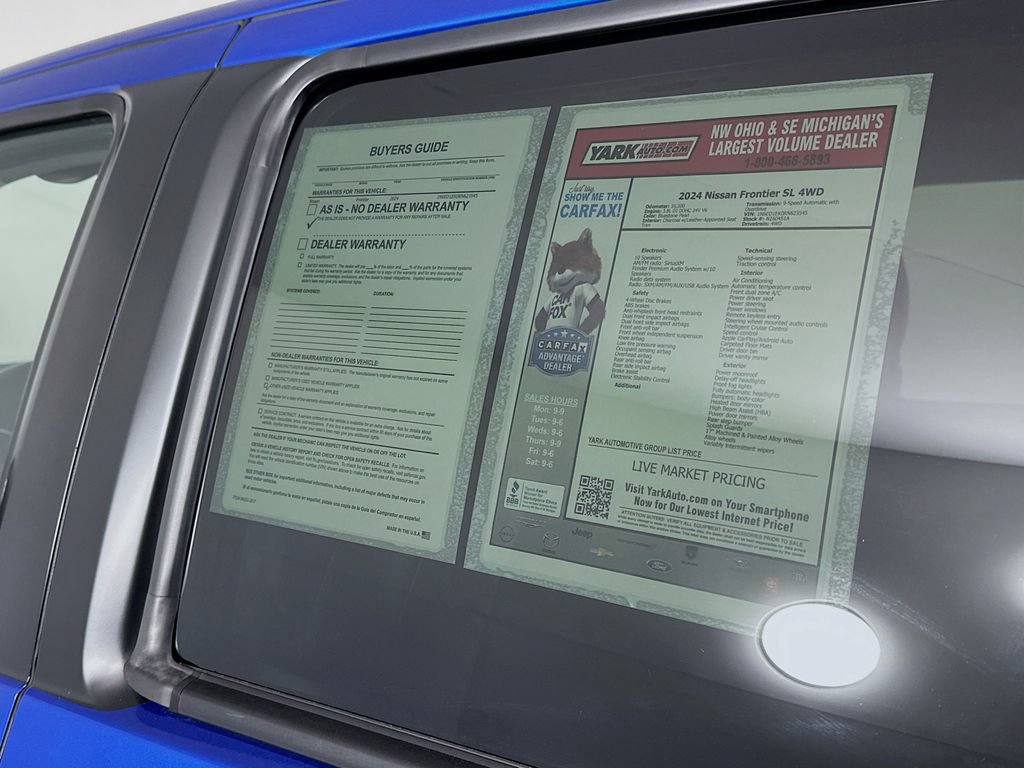 Certified 2024 Nissan Frontier SL w/ Technology Package AWD/4WD image 13