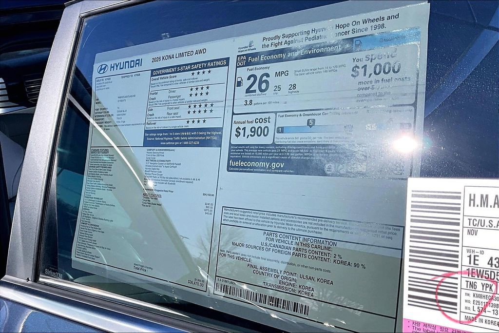 New 2026 Hyundai Kona Limited image 15