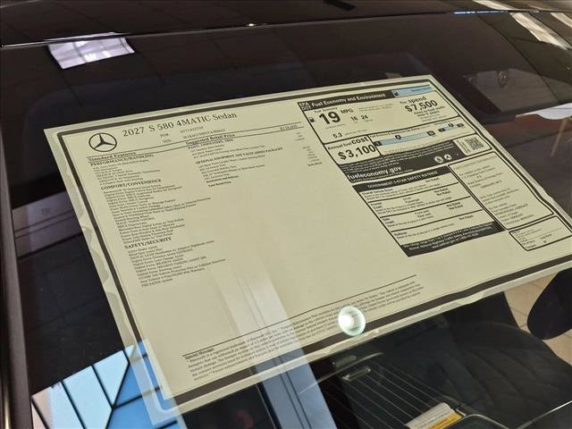 New 2027 Mercedes-Benz S 580 4MATIC Sedan image 17