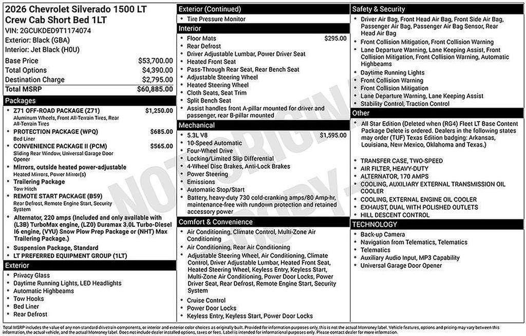 New 2026 Chevrolet Silverado 1500 LT w/ Z71 Off-Road Package AWD/4WD image 8