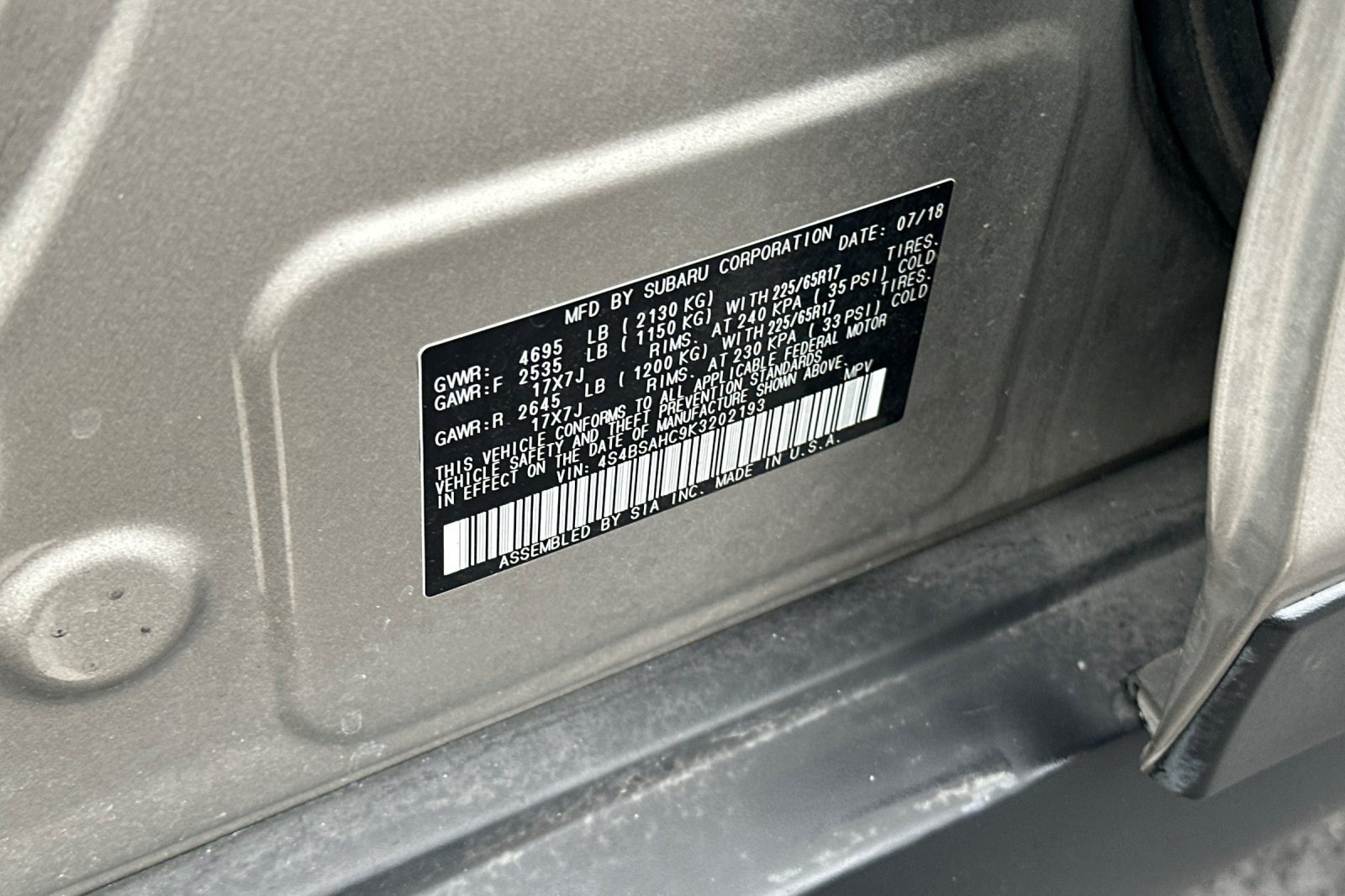 Used 2019 Subaru Outback 2.5i Premium w/ Popular Package #2 AWD/4WD image 26
