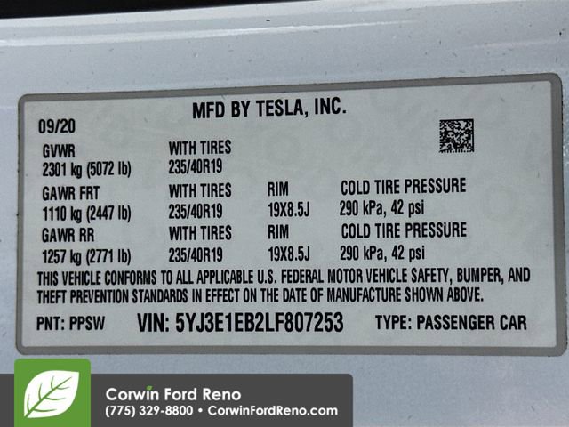 Used 2020 Tesla Model 3 Long Range image 30