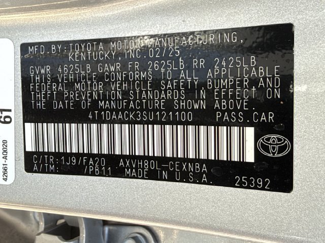 Certified 2025 Toyota Camry LE FWD image 26