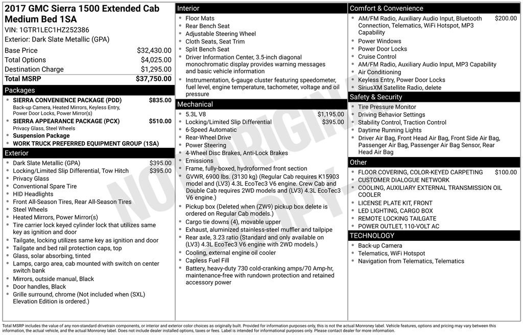 Used 2017 GMC Sierra 1500 2WD Double Cab w/ Sierra Convenience Package image 6