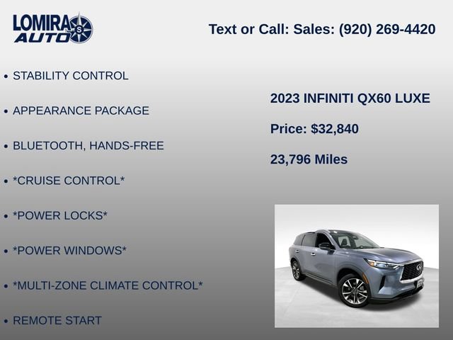Used 2023 INFINITI QX60 Luxe AWD/4WD image 8