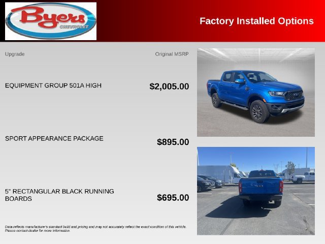 Used 2022 Ford Ranger Lariat w/ Equipment Group 501A High AWD/4WD image 10
