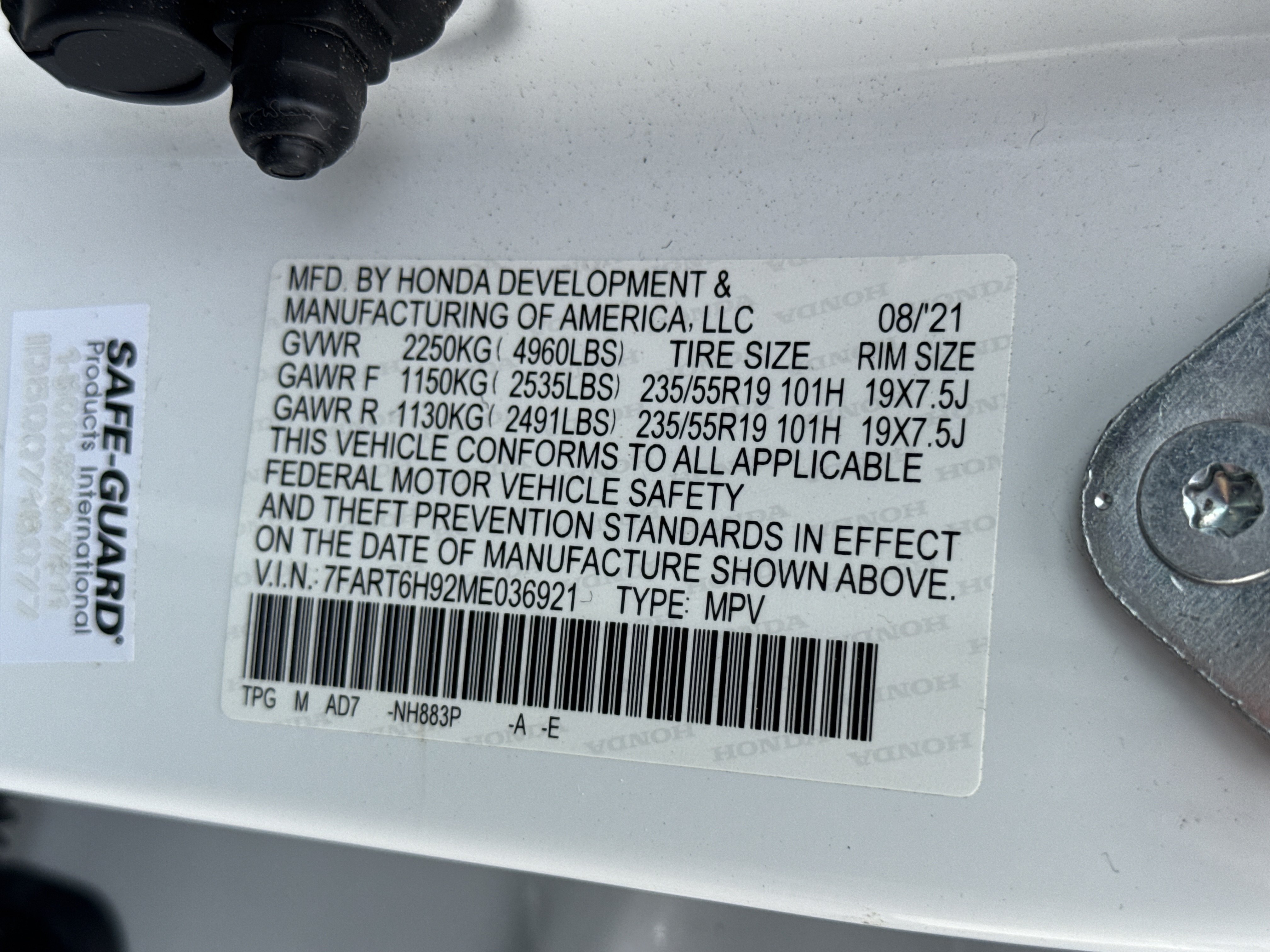 Certified 2021 Honda CR-V Touring image 44