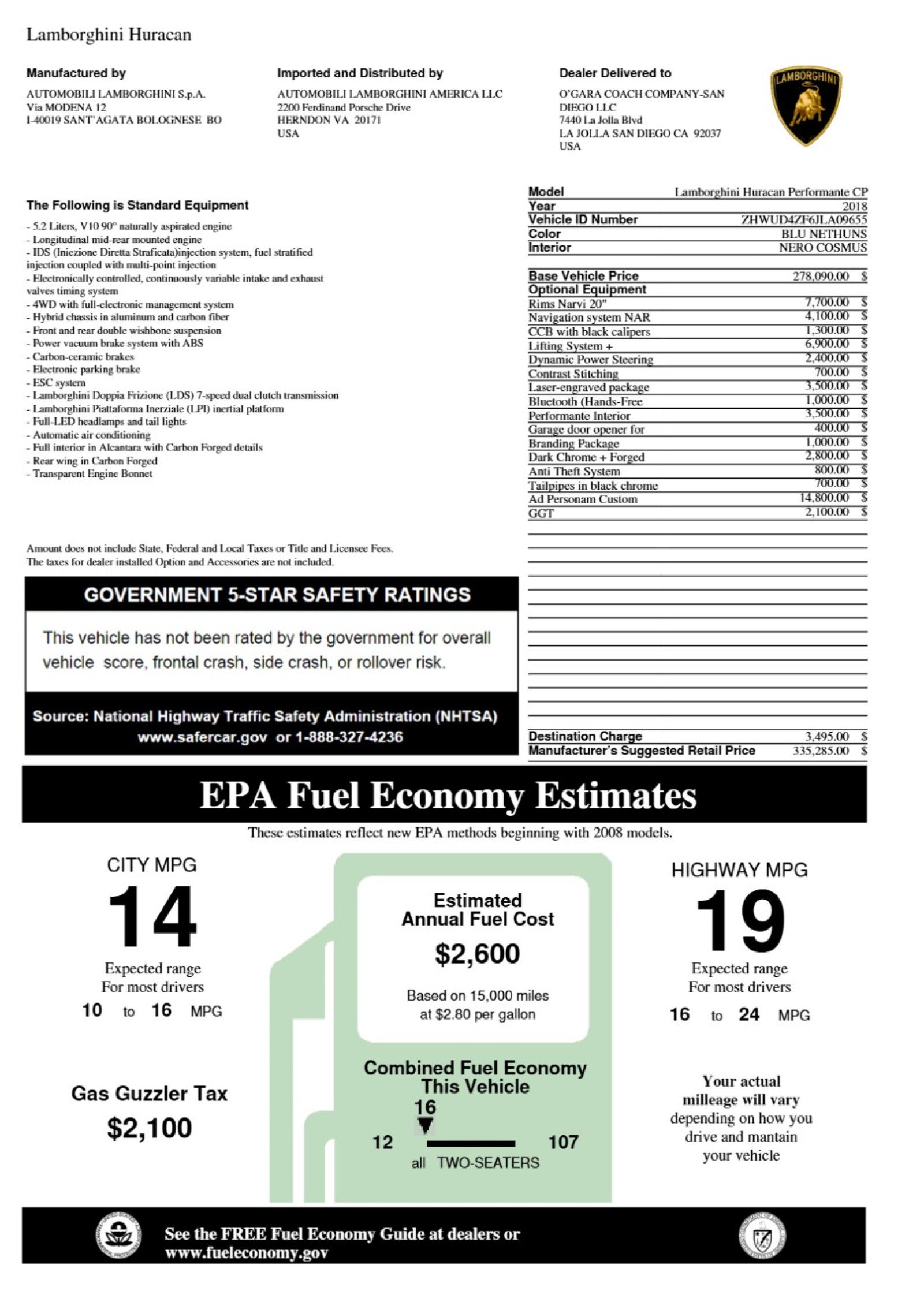 Used 2018 Lamborghini Huracan Performante image 97