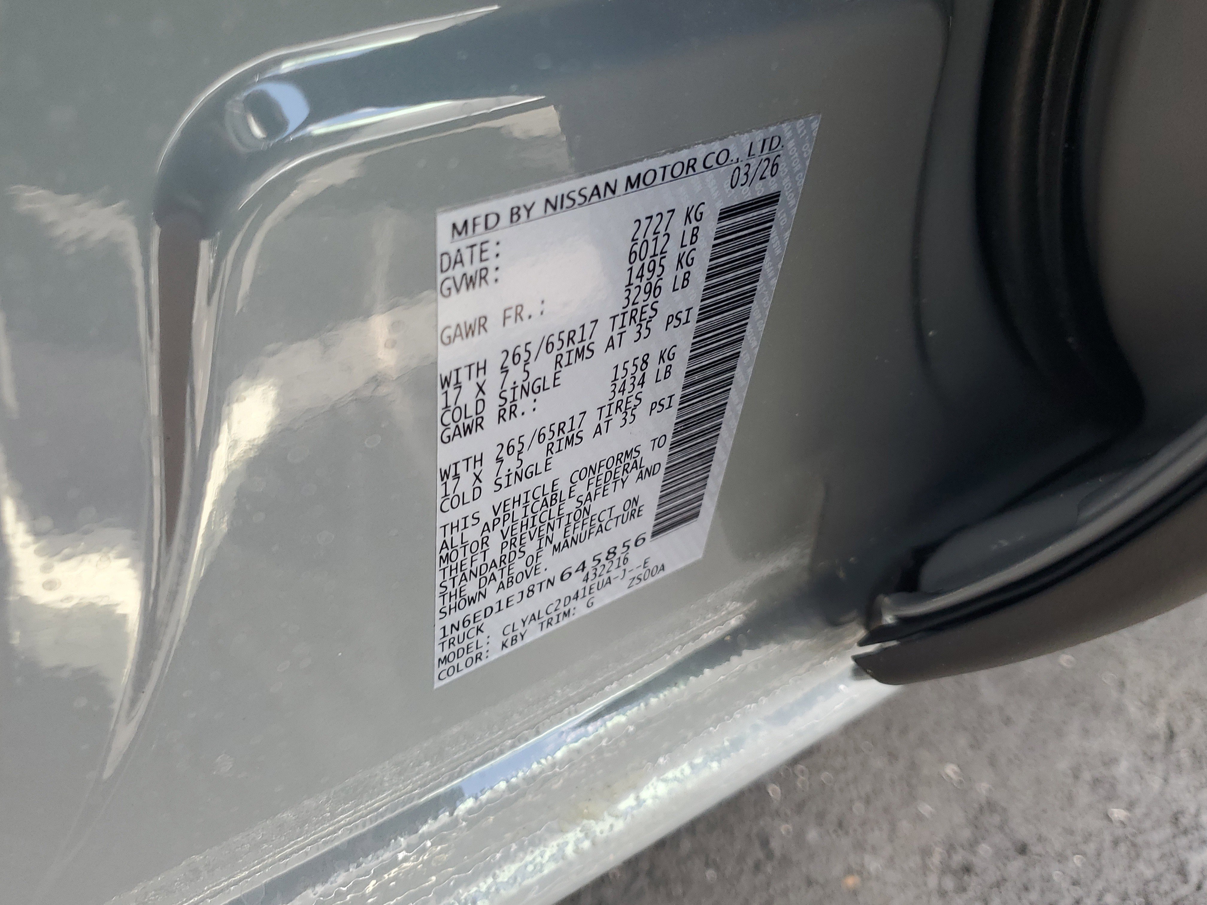 New 2026 Nissan Frontier SV image 16