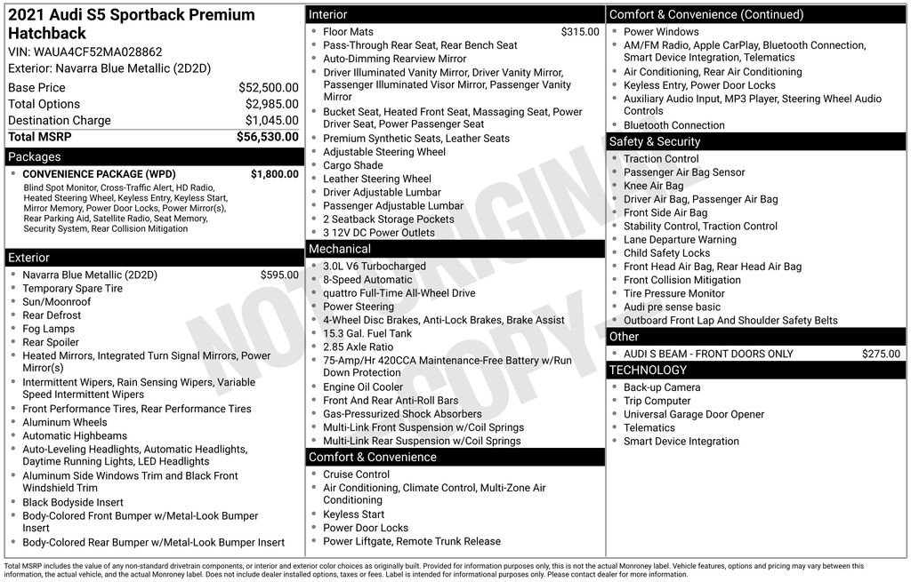 Used 2021 Audi S5 Premium w/ Convenience Package image 6