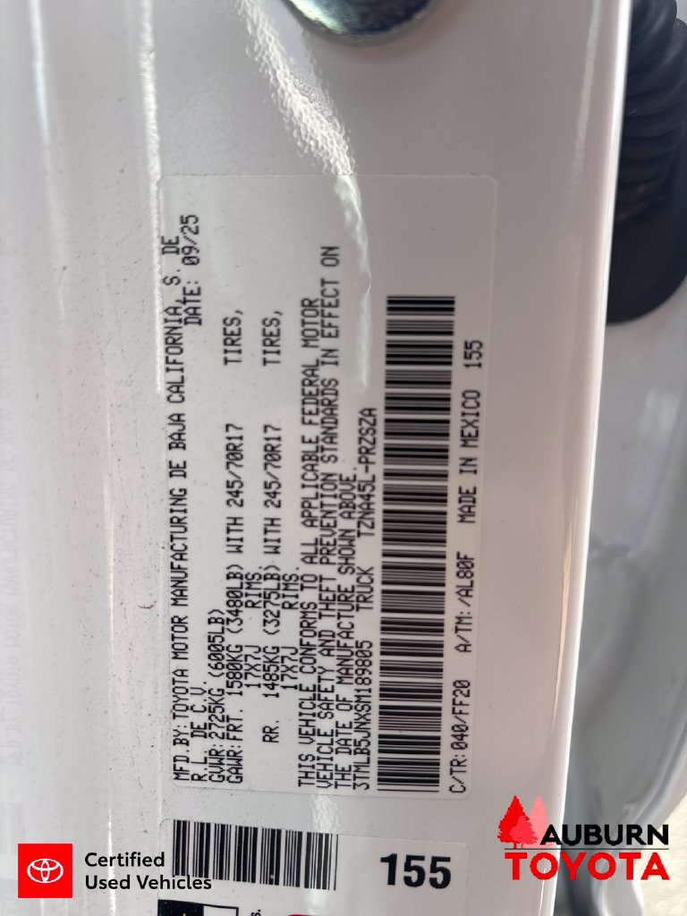 Certified 2025 Toyota Tacoma SR5 AWD/4WD image 28