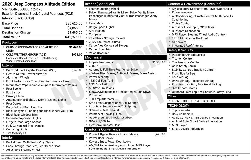 Used 2020 Jeep Compass Altitude image 24