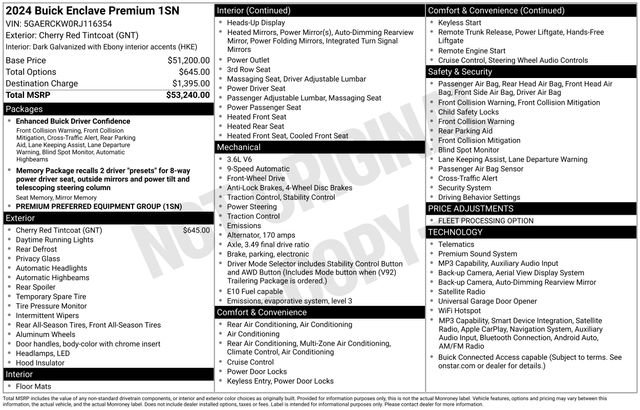 Used 2024 Buick Enclave Premium FWD image 17